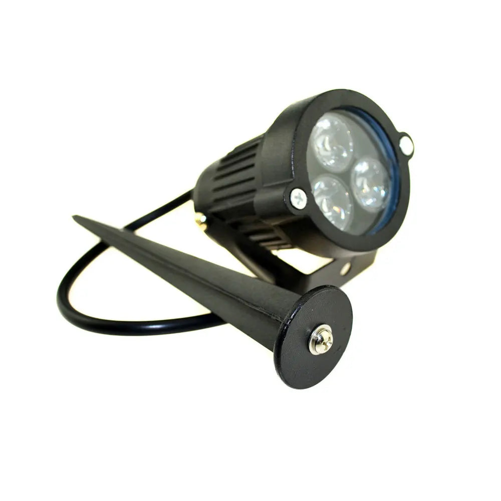 projecteur led noir moderne imperméable ip65 70x60x127 mm piquet câble électrique