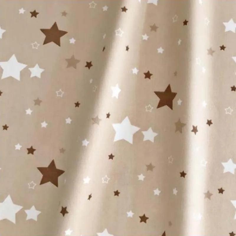 tissu coton 160cm largeur étoiles moderne rose blanc gris décoration literie coussins patchwork