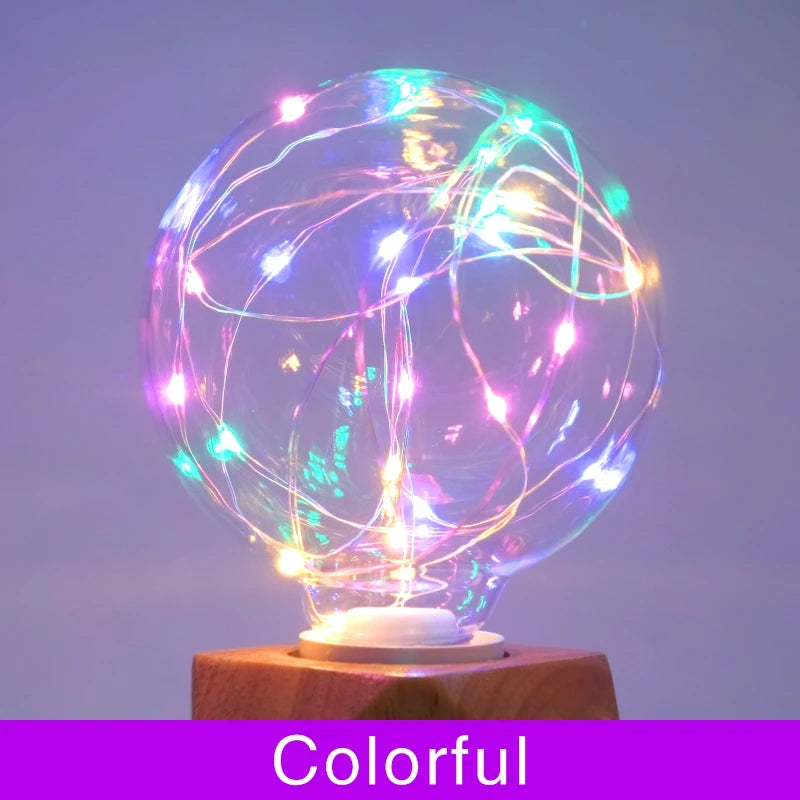 ampoule led multicolore filaments spirales moderne décoration chambre e27 2700k 6500k 50000h