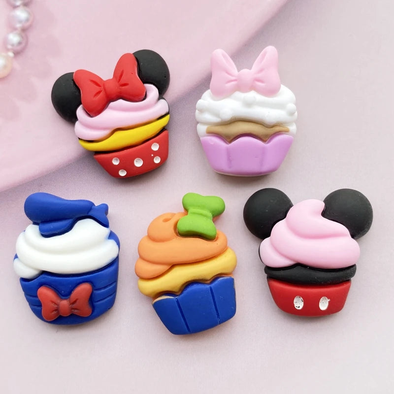 bijoux scrapbooking kawaii gâteau rubans cartoongateaux deco mixte opacite diversecolores résine artificielle