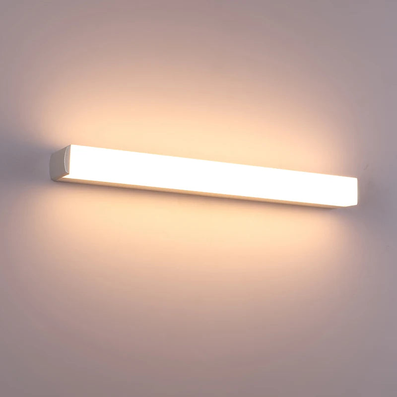 lampe salle bains éclairage blanc moderne fixe mur 220v led 55cm aluminium
