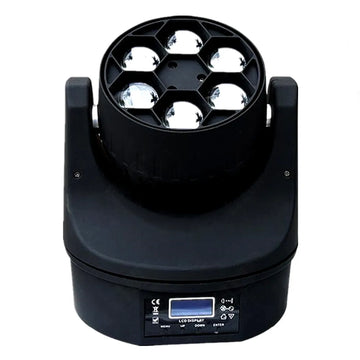 projecteur led scène dj effet faisceau lumineux rgbw professionnel noir contrôle lcd dmx