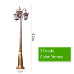 lampe rue industrielle bronze noir verre teinté ornements floraux classique ip54 26cm 3m