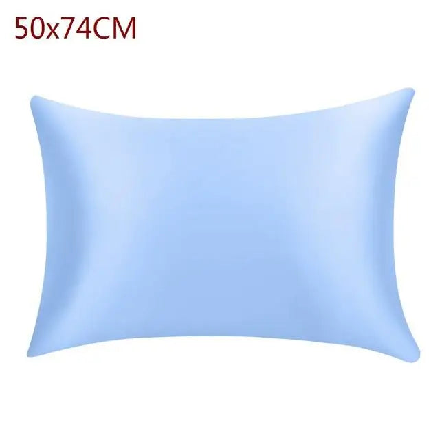 taies d'oreiller satinées modernes gris noir bleu blanc 48x74cm opaques