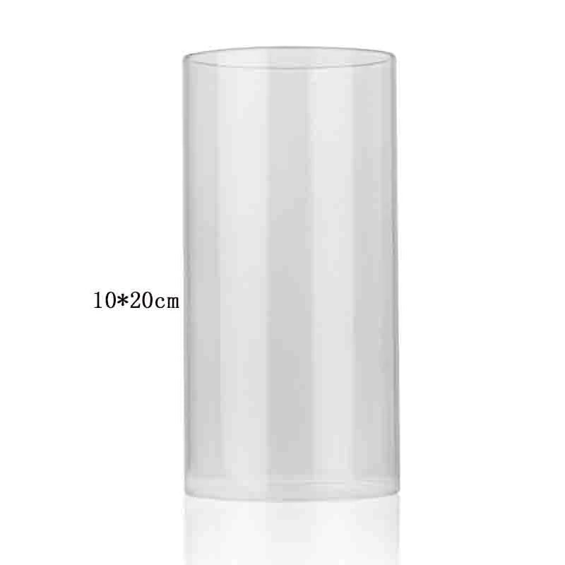 vase verre transparent moderne 10x20cm bougie parfumée décoration mariage centre table
