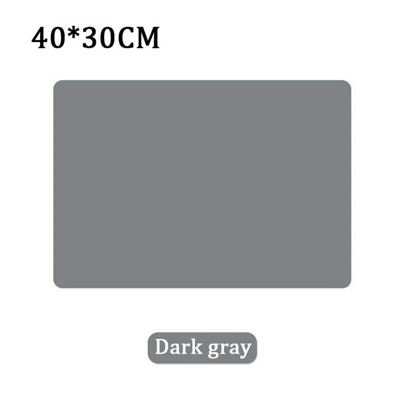 tapis table silicone opaque moderne 60x40cm 40x30cm vert jaune gris bleu