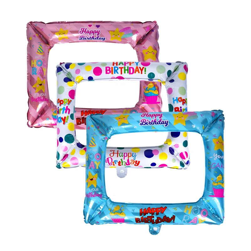 Cadre photo gonflable saphir profond pour stand photo