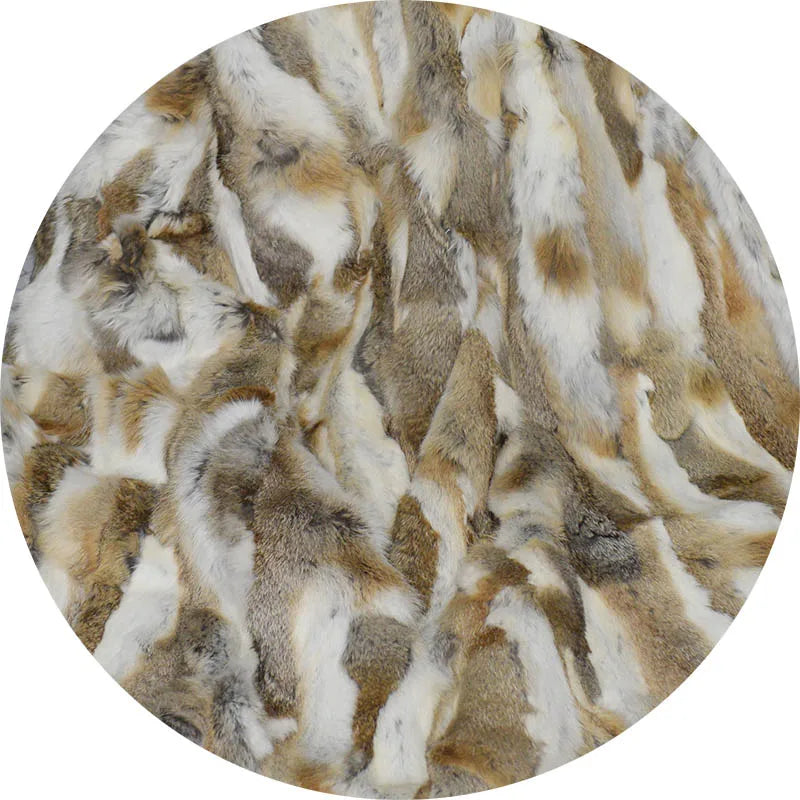 tapis fourrure lapin gris blanc moderne antidérapant prière voyage extérieur cuisine