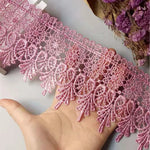 dentelle polyester fleurs dorée classique 10cm ajouré tissu coton garniture strass transparent costume applique