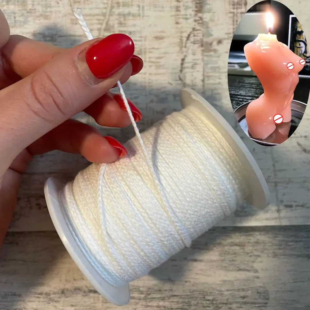 corde tissée blanche simple 60 mètres rouleau matériau coton sans fumée fabrication artisanale