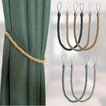 corde rideaux moderne or gris anneaux torsadée polonais accessoires décoration maison