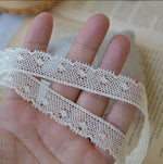 ruban dentelle blanc motifs floraux 100 coton classique metres opaque