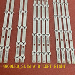 bandes led blanc modernes rétroéclairage aluminium fixations bouton poussoir unique