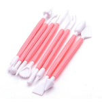 pinceaux outils modelage pâte modeler pâtisserie décoration gâteau plastique couleur assortie