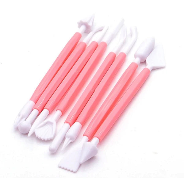 pinceaux outils modelage pâte modeler pâtisserie décoration gâteau plastique couleur assortie