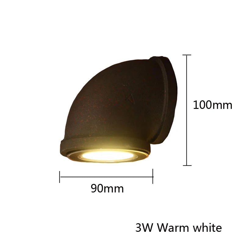 applique murale industrielle vintage noire cuivre argentée rustique vis éclairage quotidien 220v led 900lm