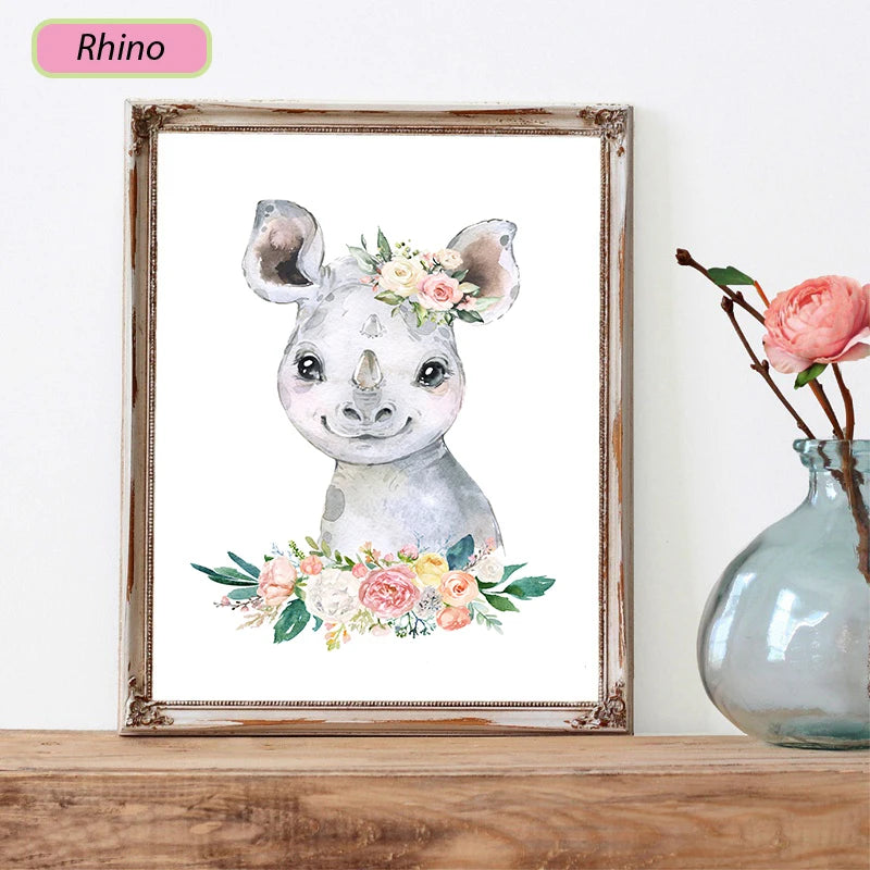 Impression sur toile aquarelle pour décoration bébé