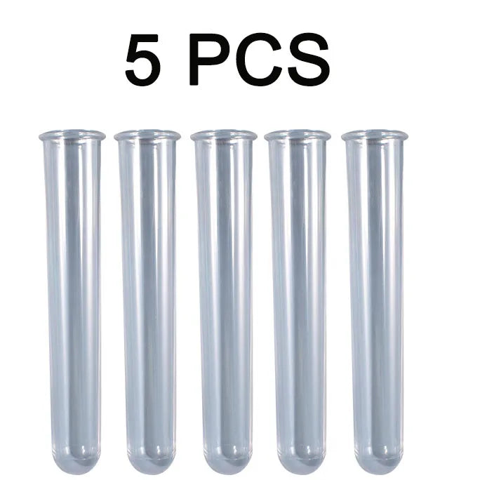 tubes essai transparents bleus oranges violets moderne acrylique supports vases