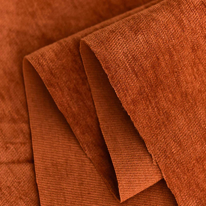 tissu chenille polyester résistant uni moderne bleu marron navy beige opacité 150cm abrasi