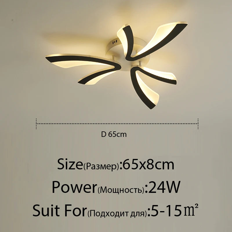 plafonnier led moderne acrylique blanc noir télécommande éclairage quotidien chambre salon moderne ultrafin