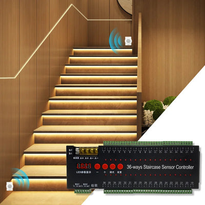 Ruban LED escalier avec détecteur de mouvement blanc