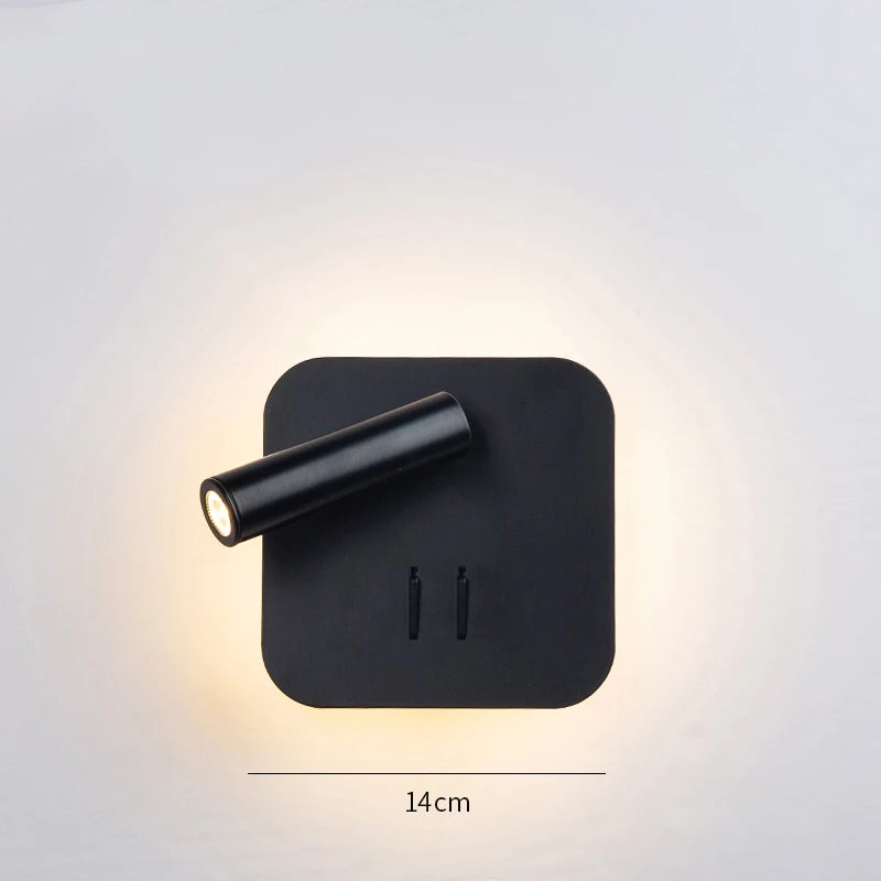 Lampes murales modernes LED blanc noir réglables 220V 110V chambre coucher entrée salle manger