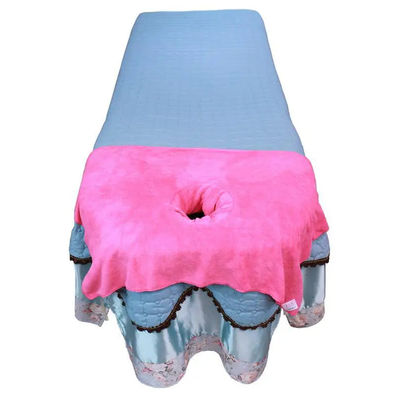 coussin massage rectangulaire microfibre motif quadrillé confortable spa bien être