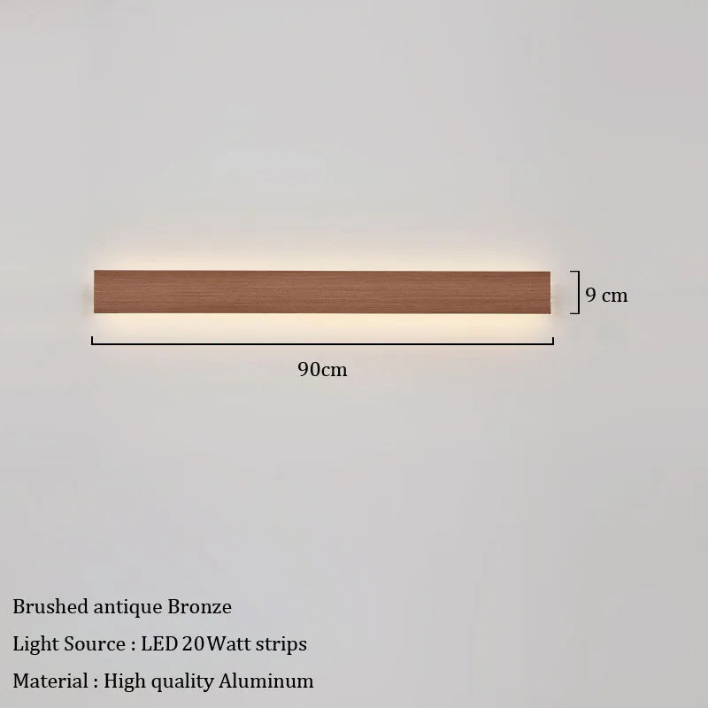 lampe murale moderne led marron clair noir blanc vis fixe minimalisteflux lumineux variable