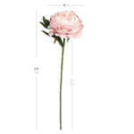Bouquet artificiel pivoine rose pâle blanc feuilles vertes décoration intérieure romantique 29cm total length
