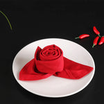 serviette rouge imprimée floral adhésive moderne usage maison restaurant