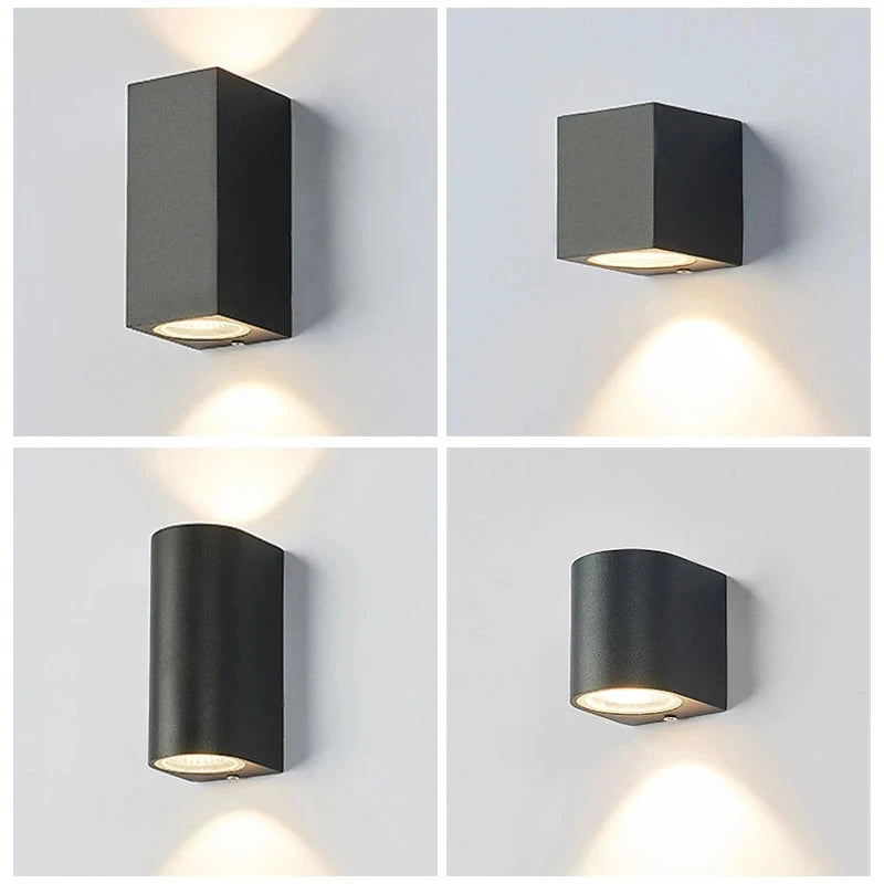 applique murale led moderne noire fixée mur contemporaine 85mm 150mm 5w 10w