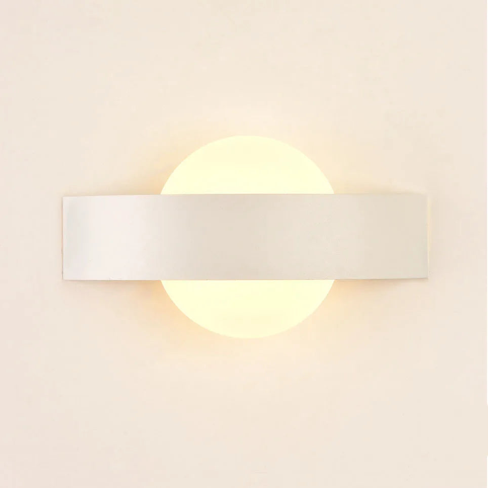 applique murale moderne noir blanc rectangulaire ronde 90 260V LED 60 249 lumens chambre