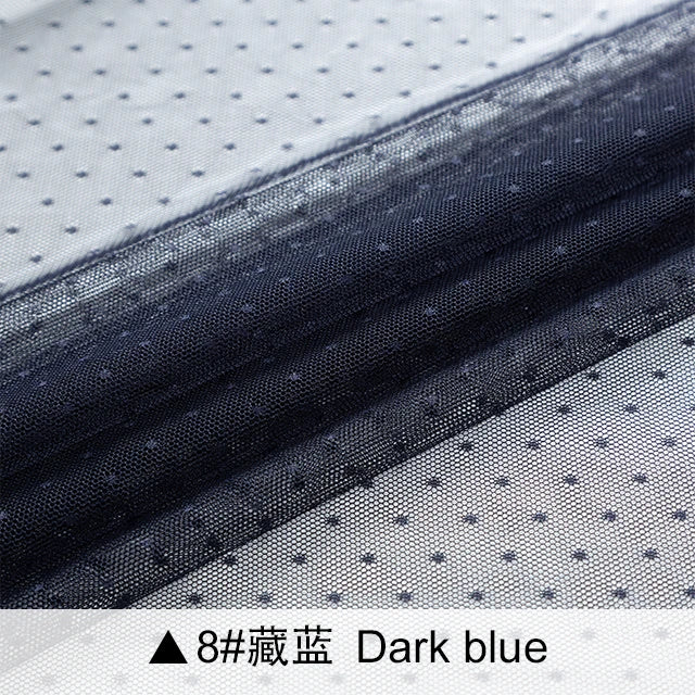 tulle rose clair noir points petits translucide délicat élégant polyester respirant tissu daim dobby