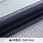 tulle rose clair noir points petits translucide délicat élégant polyester respirant tissu daim dobby