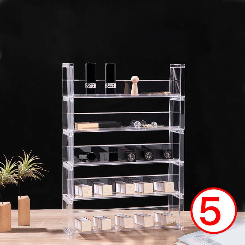 étagère acrylique transparente moderne rangement cosmétiques bocaux assaisonnement figurines pop