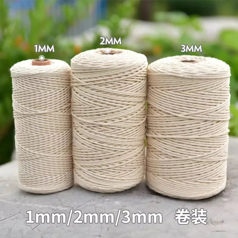 corde coton tissée torsades beige rustique haute ténacité imperméable écolo décoration maison mariage DIY