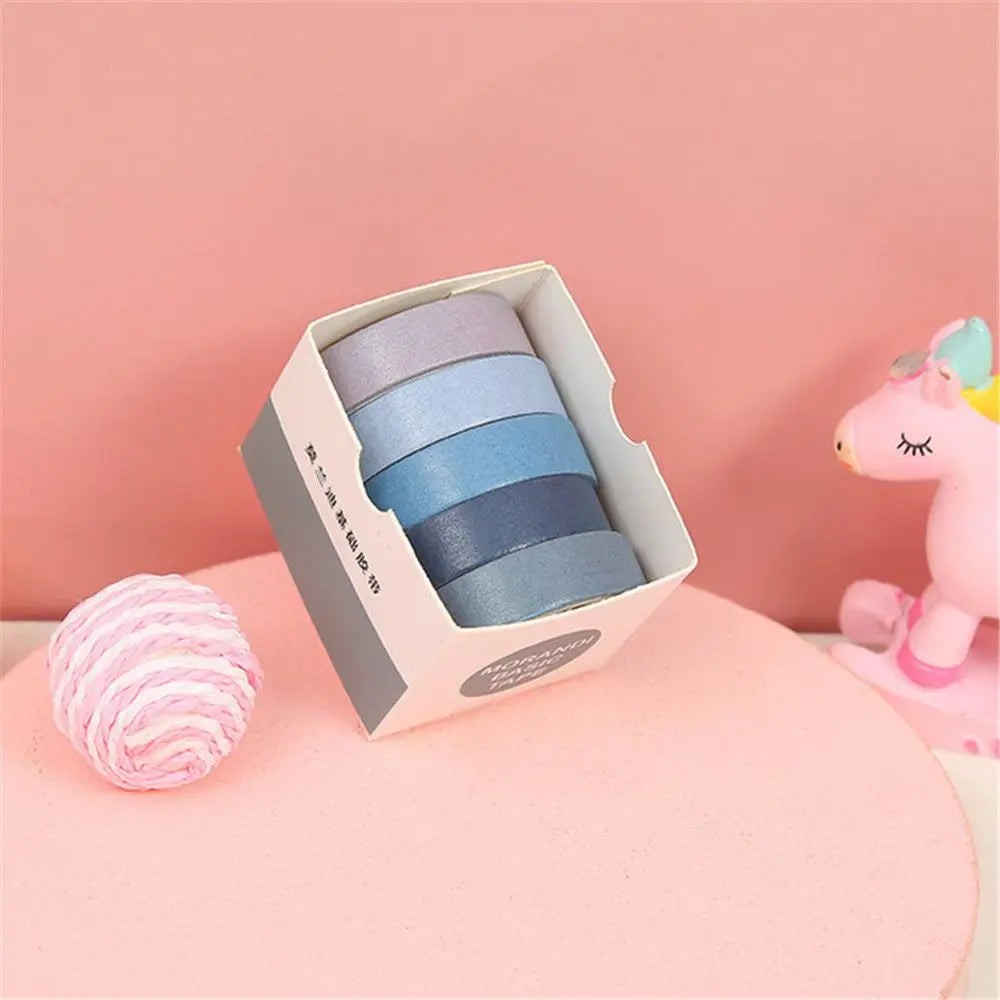 ruban adhésif décoratif washi tape masking tape 12 moderne minimaliste bleu vert rose gris