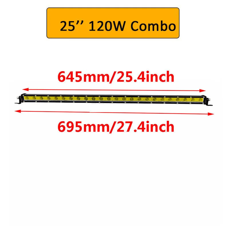 barre lumineuse led jaune moderne 13 20 32 38 inch ip67 vis protection