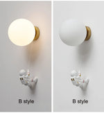 lampe murale moderne blanc gris astronaute lune éclairage chambre salon contemporain led fixé mur