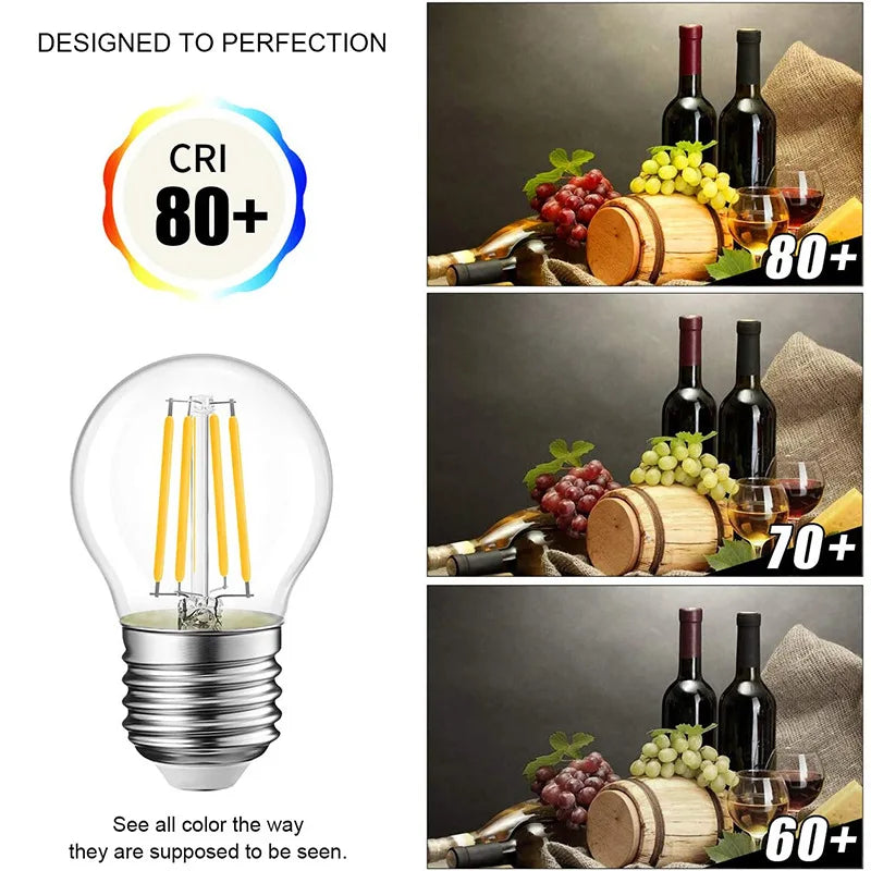 ampoules led filament doré e14 e27 vintage opalescent transparent 40000h 2700k 6500k