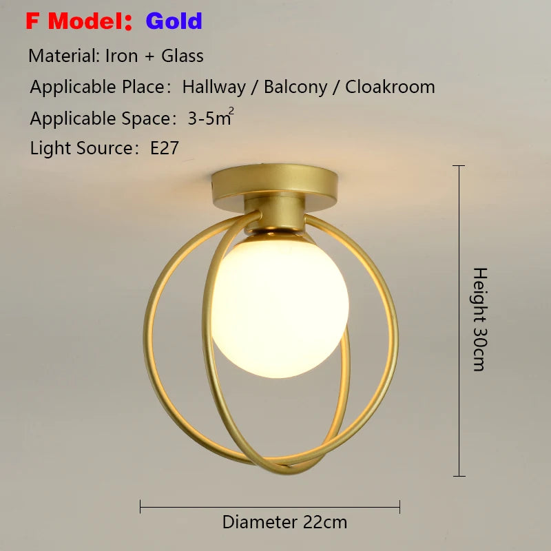 lampe moderne or noir oiseaux dorés branches sphère blanche translucide led echangement facile