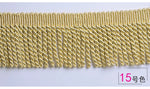ruban frisé or rose argent vert clair franges torsadées classique polyester écologique