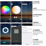 spots led noirs ip67 modernes application mobile contrôlabilité wifi rgb étanches