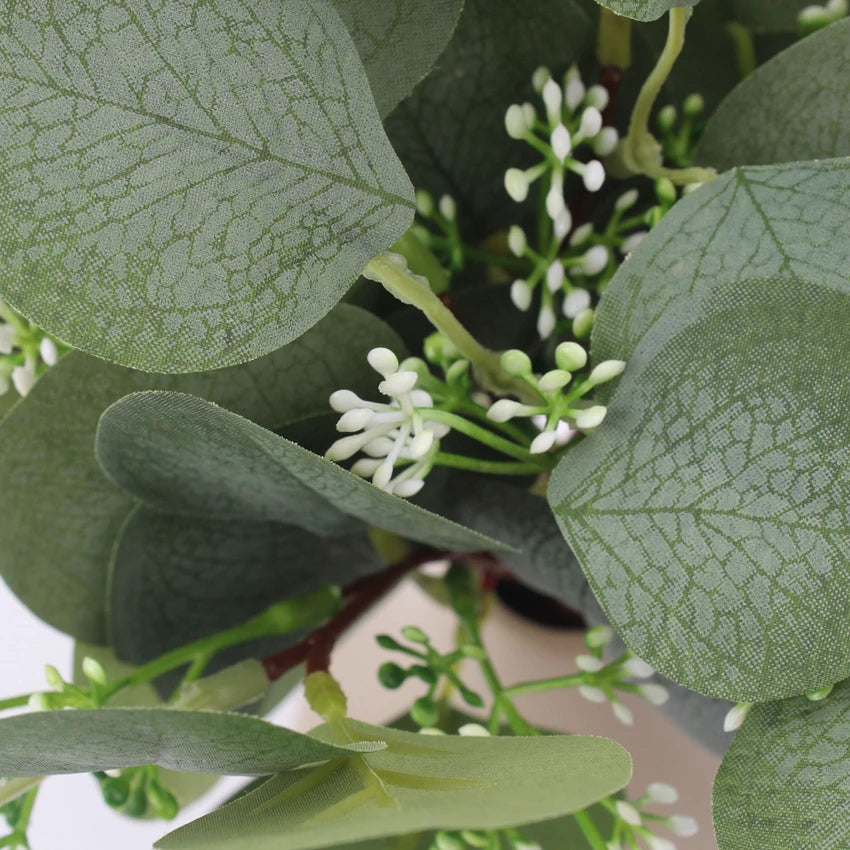 feuilles eucalyptus artificielles vert clair naturel sans vase décoration extérieure bricolage noël mariage