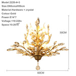 lustre moderne branches cristal chrome doré éclairage intérieur salon chambre boutique