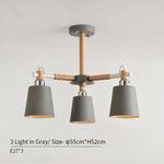 lampe suspendue moderne vert gris conique bois led encastrée