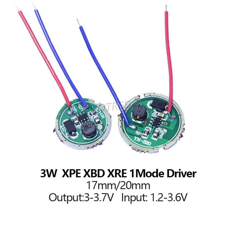 circuit intégré led 3w 5w 10w vert bleu noir 17mm 20mm 22mm 1mode 5modes