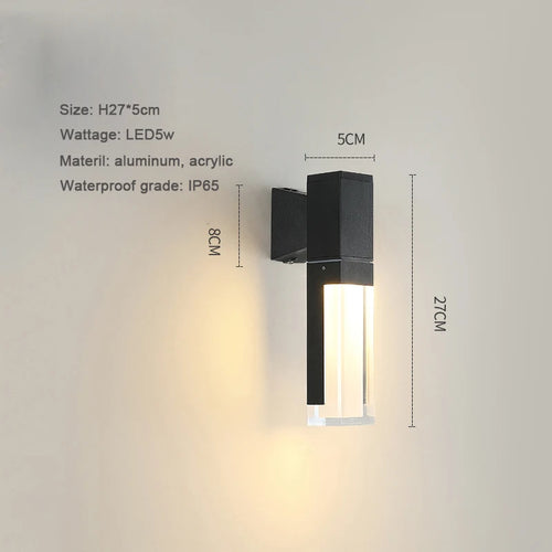 lampe solaire extérieure led rectangulaire moderne jardin pelouse cour noir blanc étanche ip65