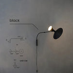 lampe murale bras articulé mid century gris blanc noir