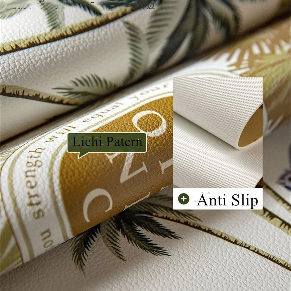 placemat rond vert blanc doré palmiers singes botanics assiette fourchette pain verre vin livre